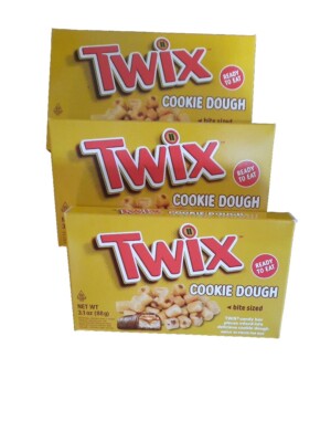 Twix Cookie Dough Bite Size Snacks 3.1 oz each 3 Boxes