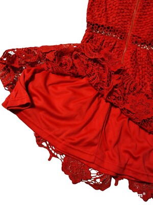 Red Lace Charlotte Russe Dress size L | eBay