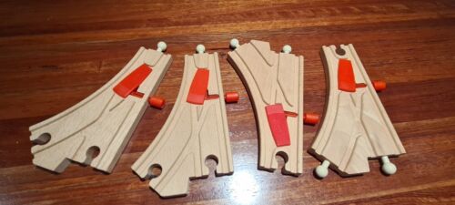 Brio/Thomas & Friends Compatibke Track Junction Mechanical Switches Set of 4 - Picture 2 of 2