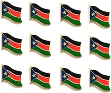 Pack of 12 International and Country Flag Lapel, Tie and Hat Pins