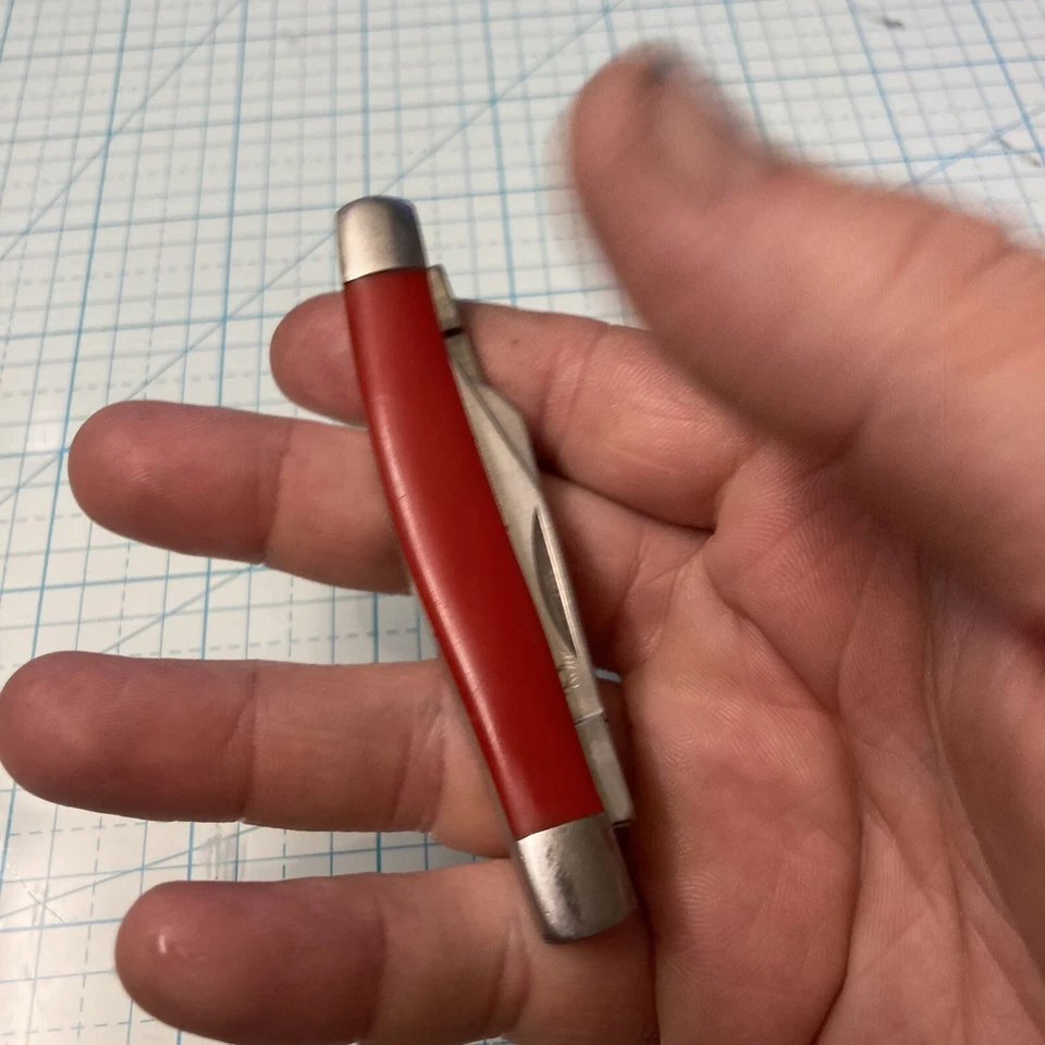 Navaja de Bolsillo de 3 Hojas USADA RARA De Colección Elk Ridge ER-323. Básculas de plástico rojo. China Foto 2 de 4