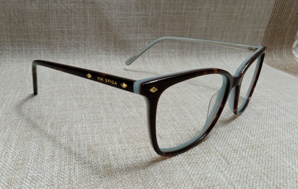 Via Spiga Eyeglass/ Glasses Frames, Tortoise w/ baby blue  display picture 2