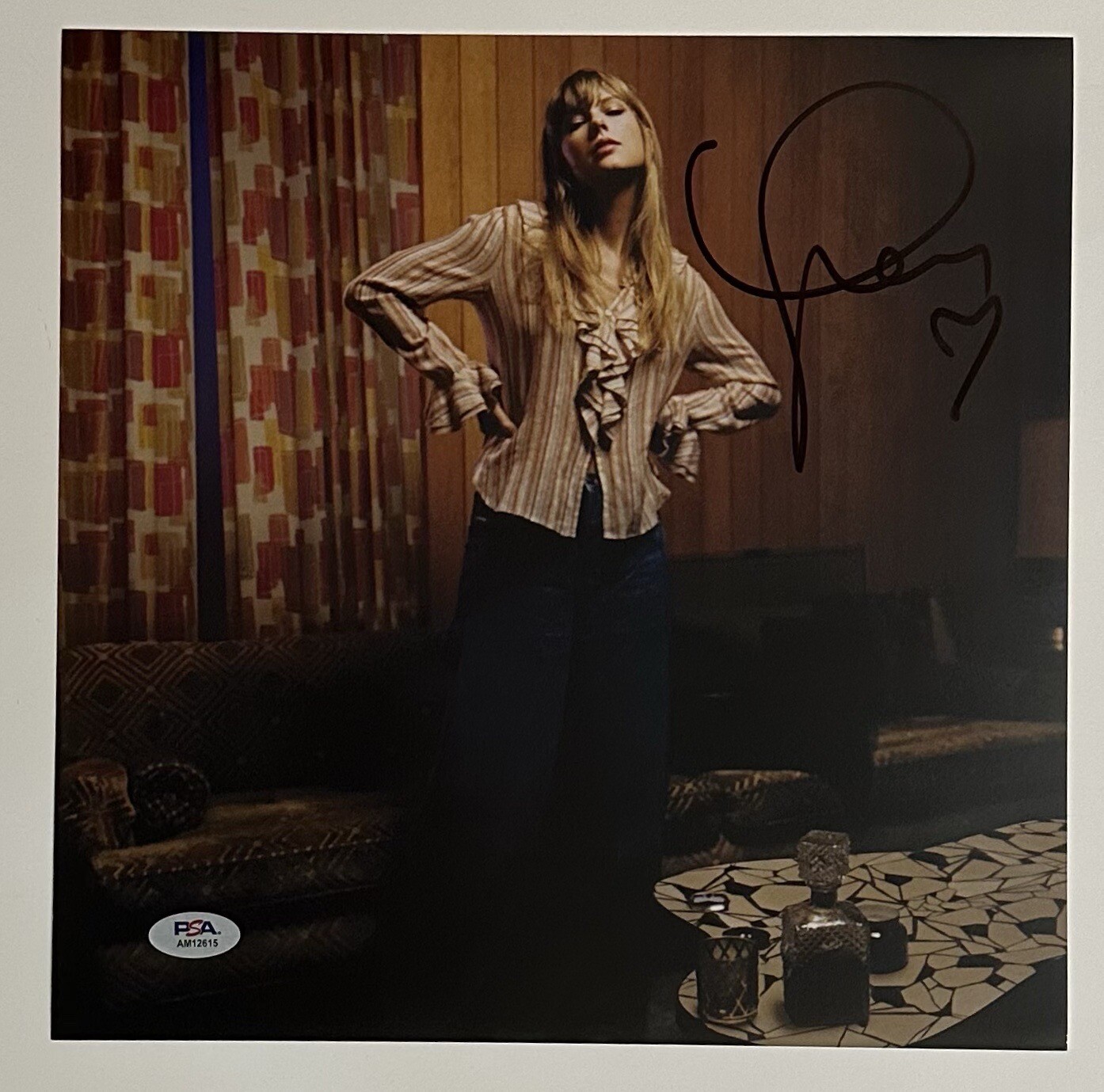 Taylor Swift Signed Midnights Vinyl Album Photo Insert autographed PSA DNA COA