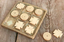 HANDMADE Clay Art Simple TIC TAC TOE GAME Earthware XP