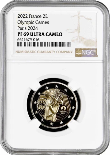 France 2 euro 2022, NGC PF69 UC, "XXXIII Summer Olympic Games, Paris 2024"