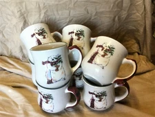 One Snow Bear by Pfaltzgraff Mug Bear with Potted Tree 4 1/8" Holiday/Christmas