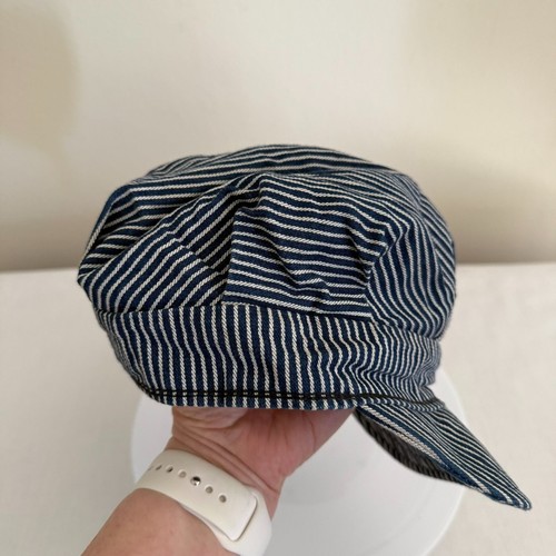 Railroad Striped Engineer Costume Hat Size Kids to Pre-Teen Small B&O Train - Picture 9 of 13