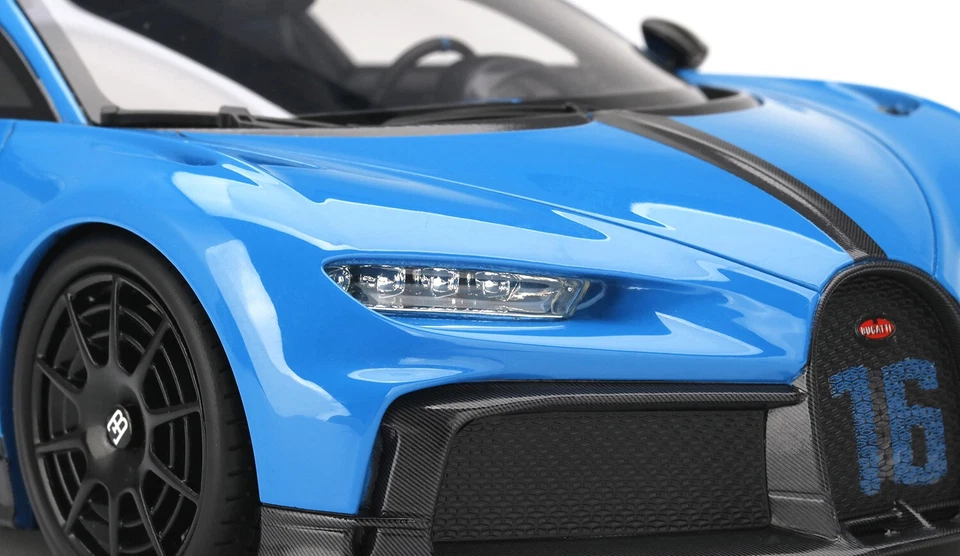 TS0373 BUGATTI CHIRON N16 PUR SPORT 2018 AGILE BLUE BLACK - Immagine 4 di 4