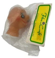 Vintage Fibre Craft Farmer Doll Head Plastic NOS 7440 3 Doll Making Old Man