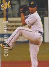 2016 Montgomery Biscuits Chih Wei Hu RC Rookie Rays Minor Taiwan