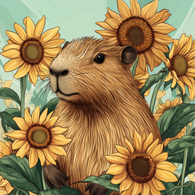 XXL18X18cmAutoaufkleber Transparenter Capybara  Wetterfester Vinyl sticker