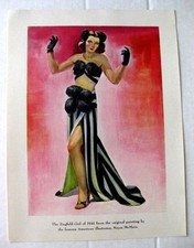 Vintage 4 Color 1941 Costume Prints of Ziegfeld Follies Girls  Nice!