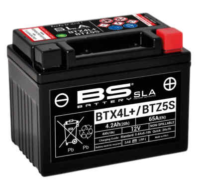 Hyosung EZ 100 M Batterie BTX4L+ 12V 4Ah Starter Akku Roller Service Wartung Neu