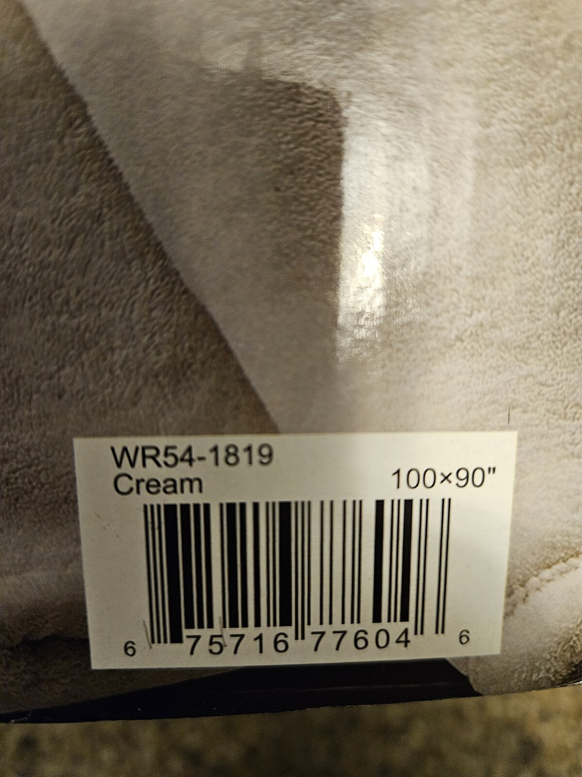 Woolrich Plush Heated Blanket W/2 Controllers 20 Heat Settings King 100X90 Cream