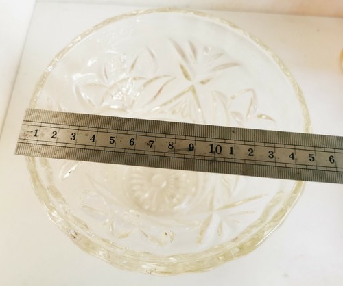 Vintage Depression Glass Clear Wide Top Vase, 14.5 cm Tall (b863) - Picture 6 of 6