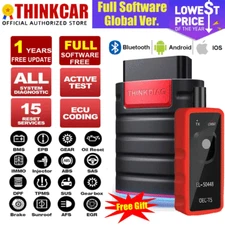 THINKDIAG Bluetooth OBD2 Scanner Auto Bidirectional Diagnostic Tool ECU Coding
