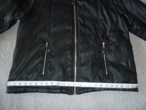 Chaqueta/abrigo "ARMANI" Jeans Unisex Negro Cremallera y Logo Etiquetas Talla XL - Imagen 13 de 21