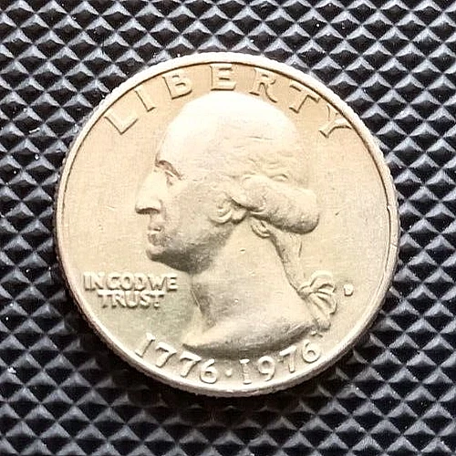 1776-1976 D BICENTENNIAL WASHINGTON QUARTER ERROR FILLED IN MINT MARK