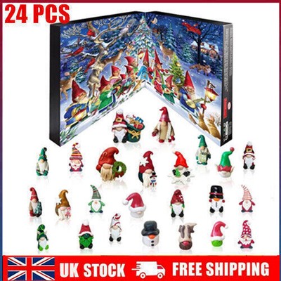 24PCS Christmas Gnome Decor Gonk Advent Calendar Collectible Toy Figures For kid