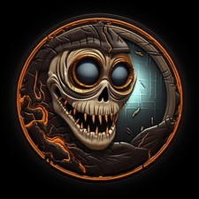 Halloween Demon Patch Iron-on Applique Horror Scary Spooky Cosplay Sci-Fi Badge