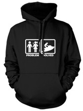 Problem Solved Jet Ski Mens Funny Unisex Womens Hoodie