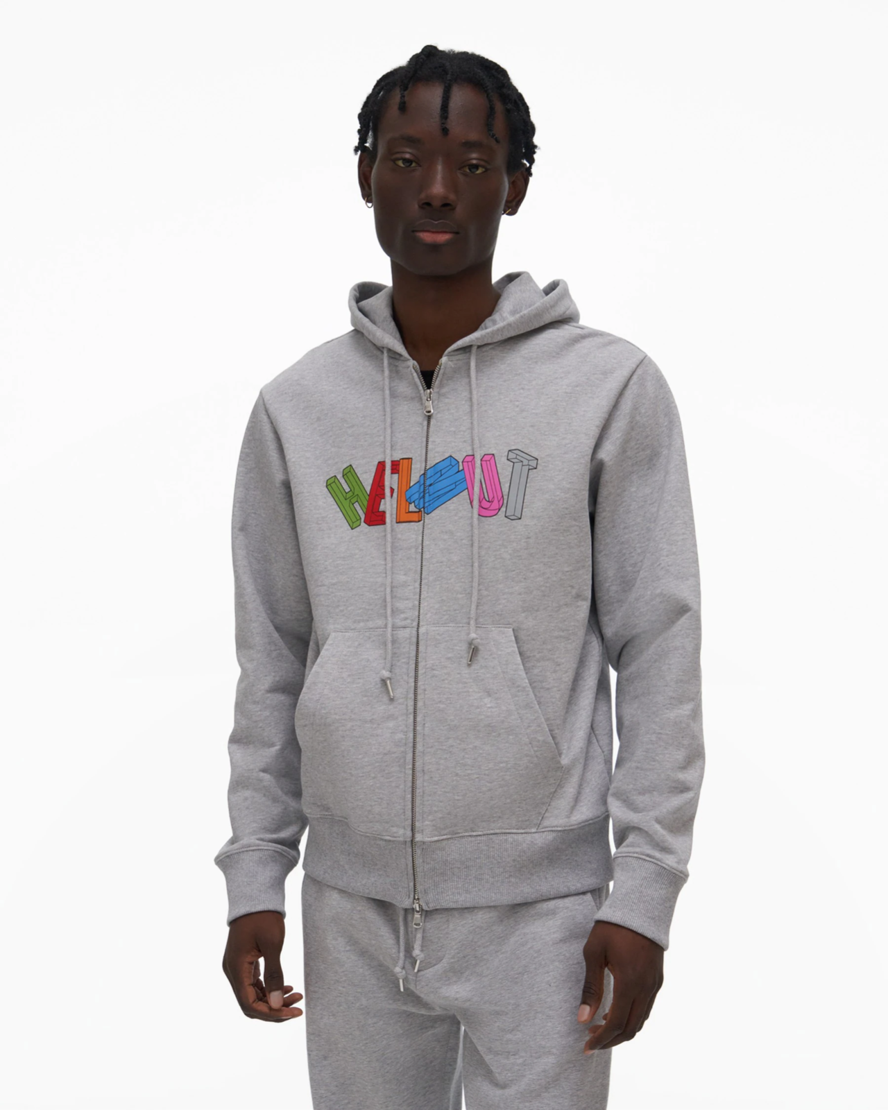 new HELMUT LANG 3D Full-Zip Hoodie Sweatshirt Sz. XL | eBay