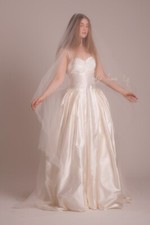 Romantic Wedding Dress, Low Waist Wedding Dress, Large 44