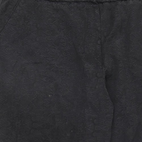 David Emanuel Womens Black Cotton Blend Carrot Trousers Size 16 L27 in - Picture 11 of 12