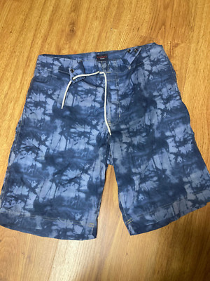 mens swim board shorts size L  Tommy Jeans blue tropical