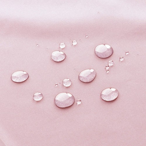 Solid Pink Shower Curtain Fabric Weighted Hem Shower Liner with Hooks Reinfor... - Picture 6 of 7