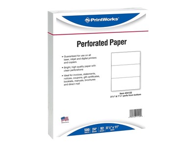 Perforated Paper for Statements, Invoices, Gift Certificates, Coupons and Mor...