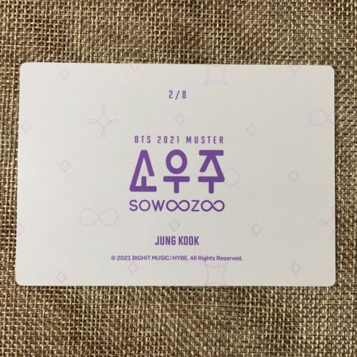 BTS JUNGKOOK 2/8 [ 2021 Muster SOWOOZOO Official Mini Photocard ] New  /+Gift | eBay