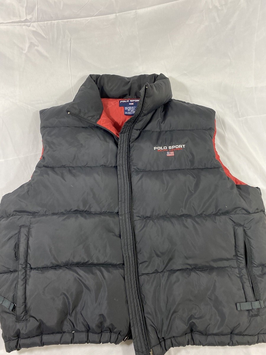 Vtg Polo Sport Ralph Lauren Down Blend Puffer Vest Mens XL