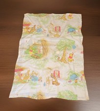 Vtg 70's SEARS Winnie The Pooh Embroidered Crib BLANKET Sheet Handmade DISNEY