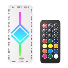 5V 3Pin ARGB Fan HUB Splitter Remote Controller with 4Pin PWM for PC8990