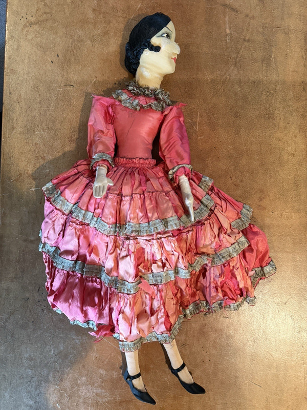 Antique Boudoir Silk Face Doll - 26"