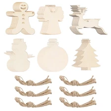  30 Pcs Christmas Ornaments Tree Hanging Decorations Pendant for Wood