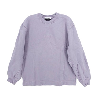 STONE ISLAND Light Purple Sweatshirt Embroidered Logo Men's Size