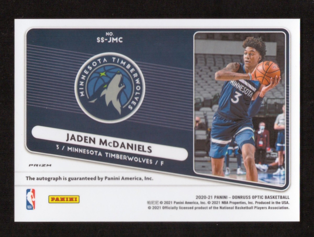 2020-21 Donruss Optic Jaden Mcdaniels Rookie Signature Series 