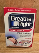 Breathe Right Extra Strength Nasal Strips 26 Count Tan Strips Brand New 12/27