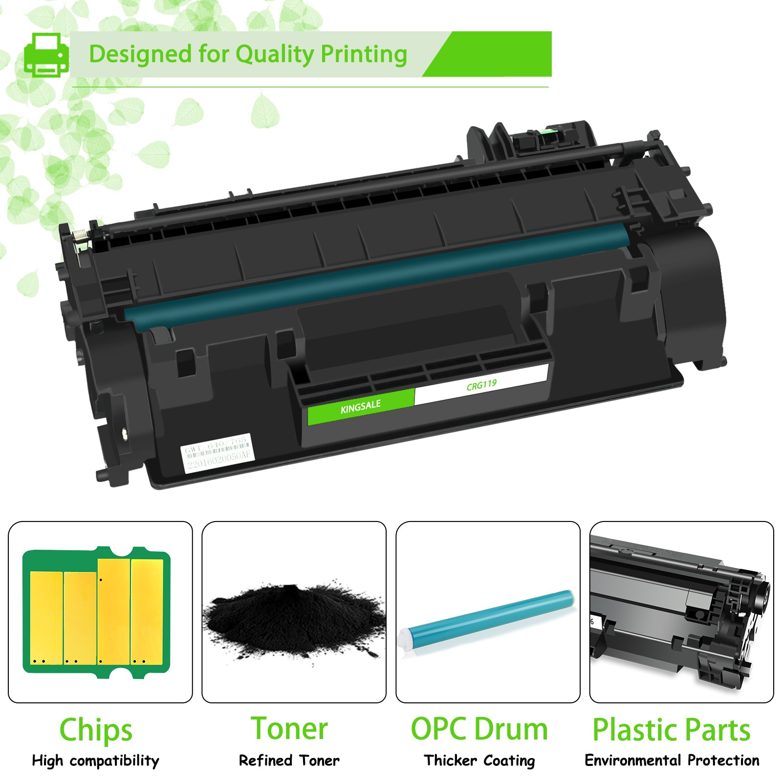 1PK Toner CRG119 for Canon 119 imageClass MF6160dw MF414dw MF5950dw MF5960dn