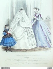 J.Dames & Demoiselles 1859 Fashion Engraving # 830 (Old Fashion Plate)