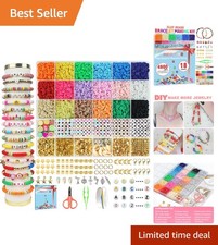 5100-Piece Clay Beads Bracelet Making Kit - Perfect for Creative Girls' Crafts