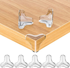 8 Pack Large Clear Corner Protectors for Baby Proofing Furniture - Table Edge