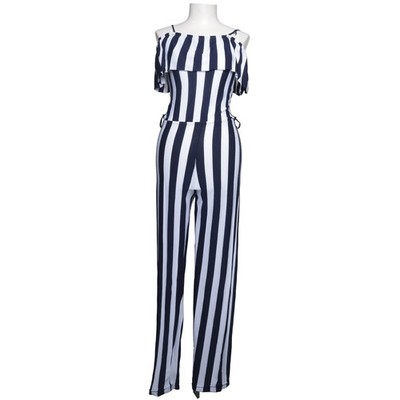 Jumpsuit, Größe: S, Blau/Weiß, Streifen, Damen #aFE