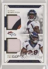 2018 Panini National Treasures Prime 17/25 DaeSean Hamilton Royce Freeman 2h4