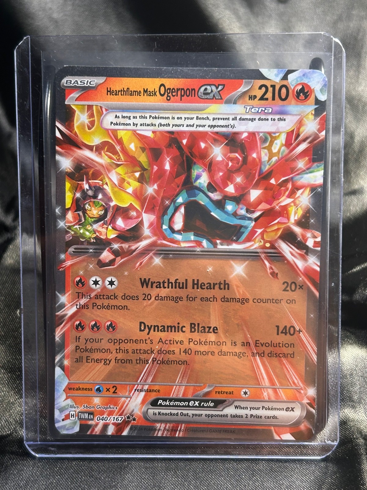 Hearthflame Mask Ogerpon Ex #40 Pokemon Twilight Masquerade 