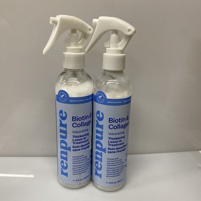2X Renpure Biotin & Collagen Leave-In Treatment 8 Fl Oz