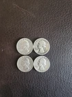 1949 D, 1950 P, 1951 S, 1952 D Washington Quarters Lot of 4 Coins - 90 % Silver