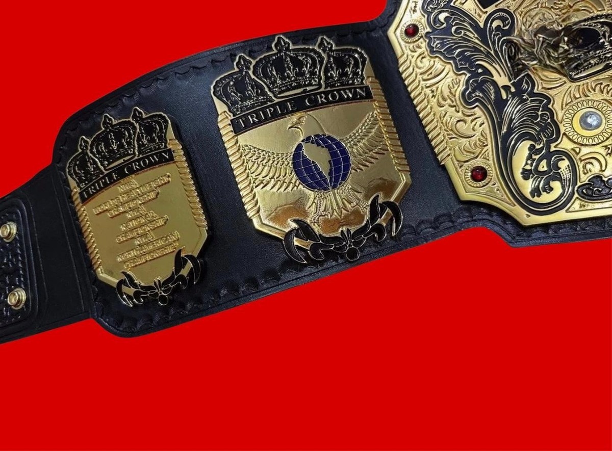 NWA TRIPLE CROWN HEAVYWEIGHT WRESTLING CHAMPIONSHIP BELT 2mm/4mm